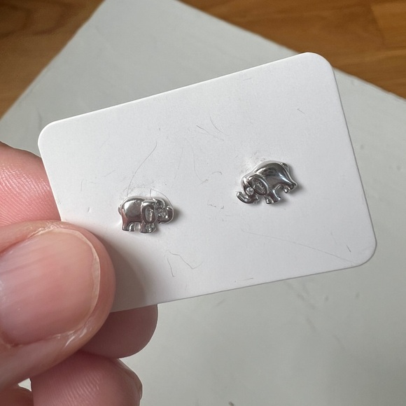 Sterling Silver Mini Elephant Studs - Picture 2 of 3